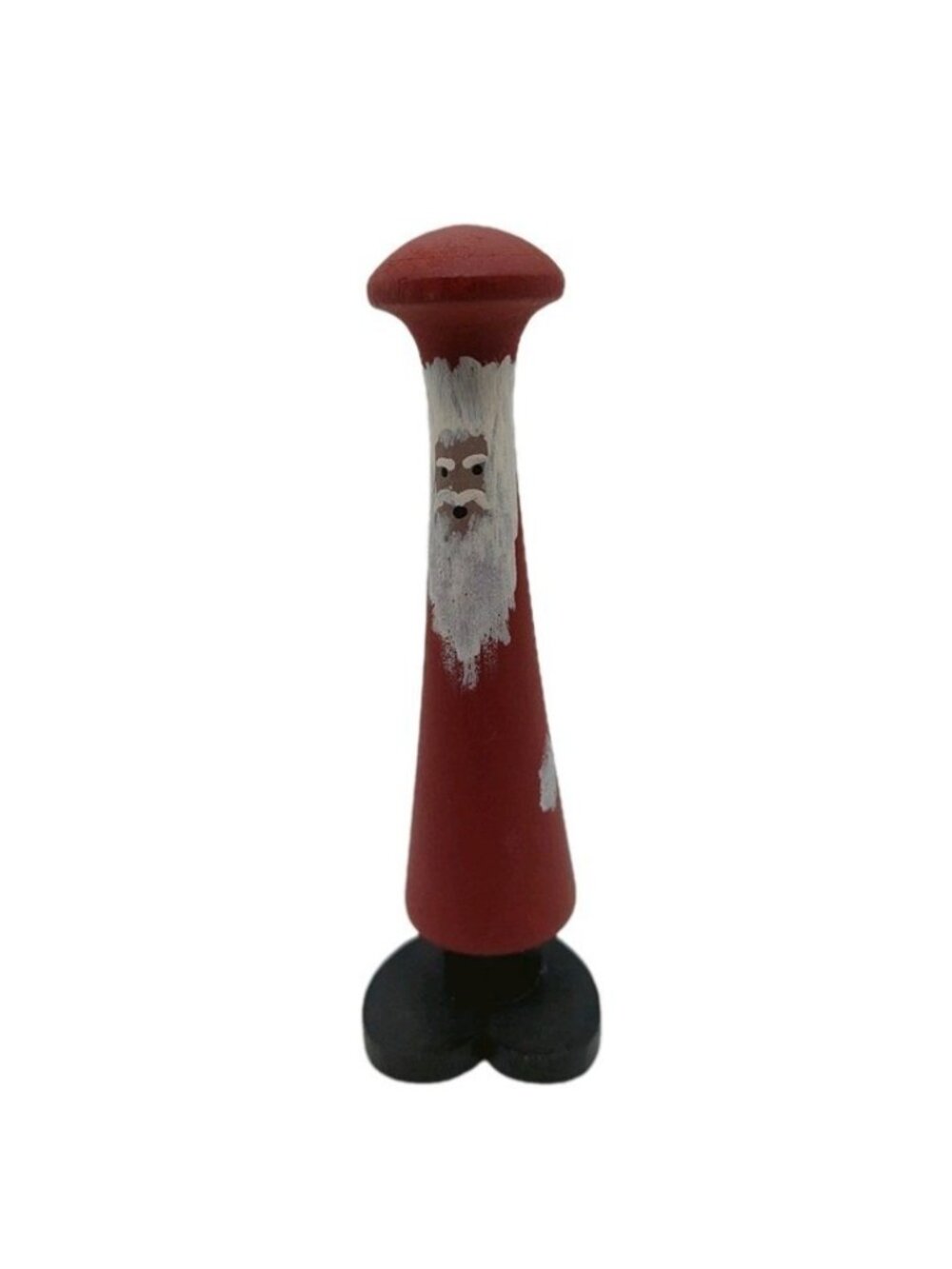 Wood Hand Painted Santa Claus Christmas Figurine 5”